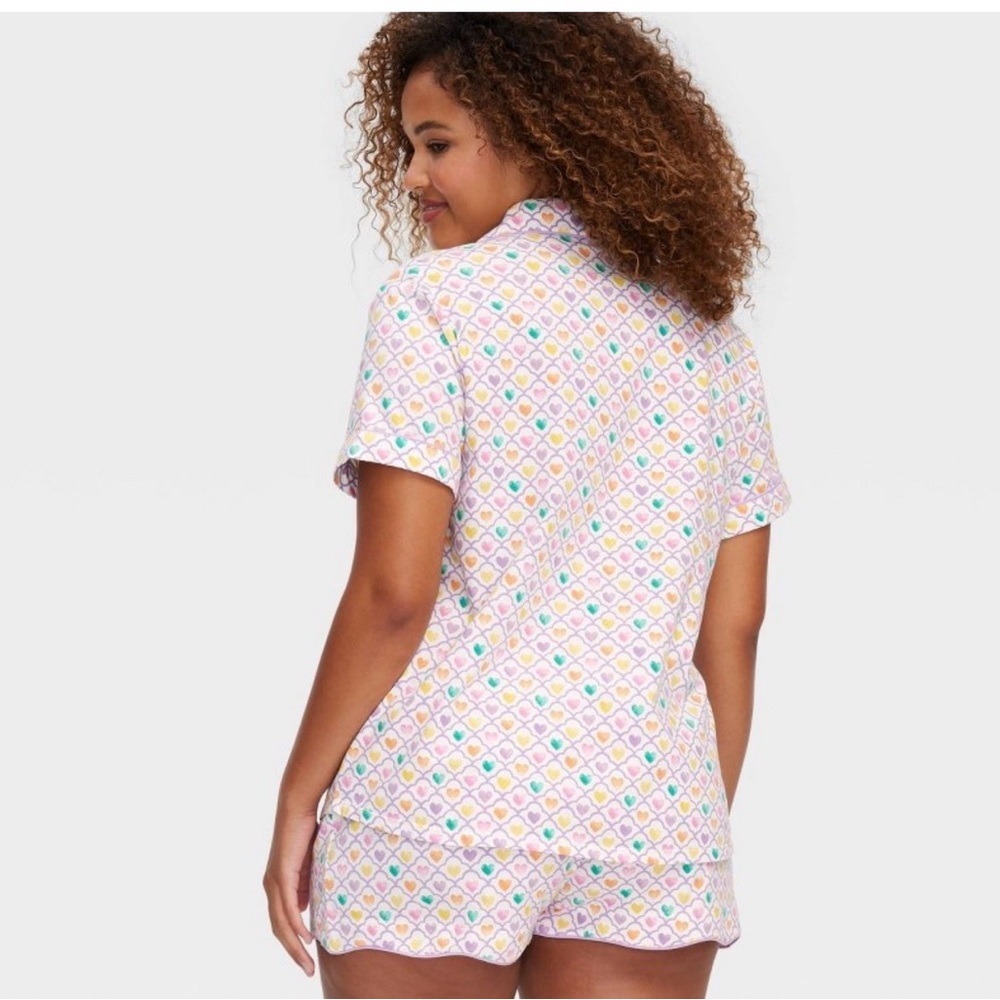 Roller Rabbit- X Target-Heart Print Short & Pajama Top - Multi Hearts-Size XL